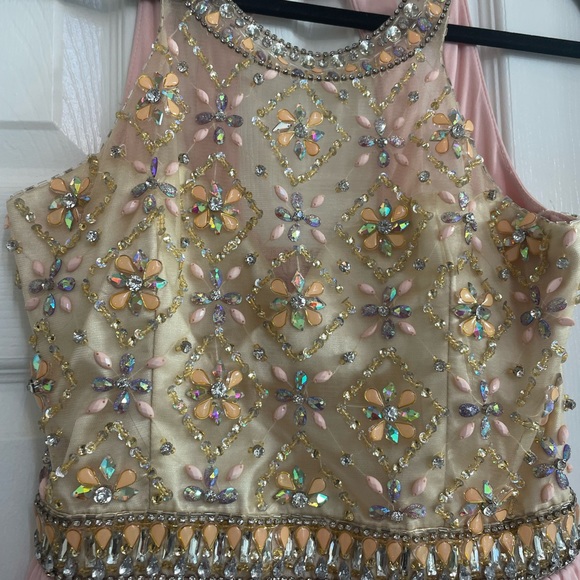 Baby Pink and Crystal Mini Dress - Picture 3 of 6